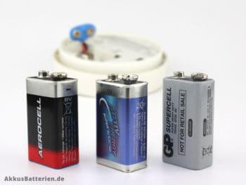 9 Volt Block-Batterien für Rauchmelder