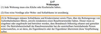 § 47 Abs. 3 der Bauordnung des Landes Nordrhein-Westfalen (BauO NRW)