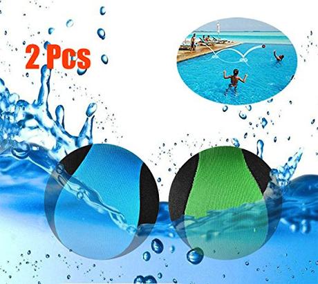 JYOHEY 2 Stück Wasserball Wasser Flummi Springender Ball auf Wasser Für Jugendliche und Erwachsene Schnelltrocknender Lycra-Bezug Ball