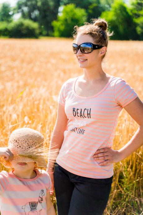 Geringelte Shirts nähen mit Plott für Mutter und Tochter