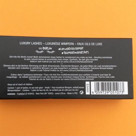 [Werbung] L.O.V x Hatice Schmidt Luxury Lashes 100 Berlin (LE)