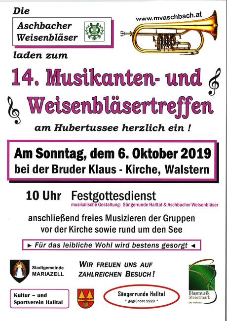 Termintipp: Weisenblasen am Hubertussee | 6. Okt. 2019