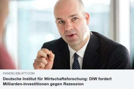 Rezession und Maßnahmen | Ifo-Institut senkt Wachstumsprognosen – DIW fordert 30 Milliarden € anstelle schwarzer Null