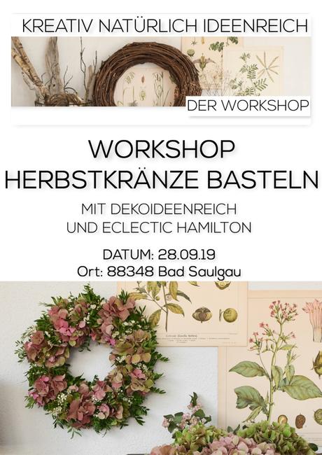 Hortensienkranz & Workshop-Raum