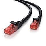 5m - CAT.6 Ethernet Gigabit Lan Netzwerkkabel RJ45 - 10 100 1000Mbit s - Patchkabel - UTP - kompatibel zu CAT.5 CAT.5e CAT.7 - Switch Router Modem Patchpannel Access Point Patchfelder - schwarz