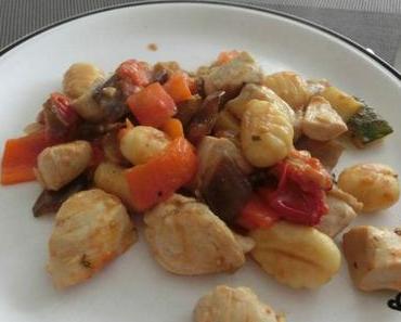 Auberginen-Gnocchi-Hähnchenpfanne
