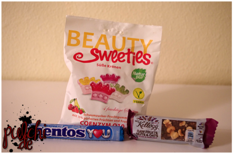BeautySweeties Süße Kronen || Mentos Komplimentos Mint || W.K. Kellogg® Raw Fruits Nuts & Oats Bar „Cacao & Hazelnut”