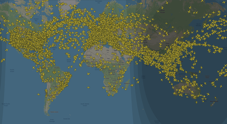 Wie sieht der Flugverkehr im Moment (29.09.2019 16:30 Uhr) aus? Es ist noch Platz …