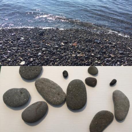 Basteln mit Steinen: Gerahmte Botschaft – oder – Von der Natur geschenkt: Steinbilder