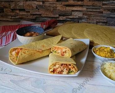 Wenn es mal schnell gehen muss und perfekt für unterwegs - Texas Hühnchen Wraps #Rezept #Food #Tortilla