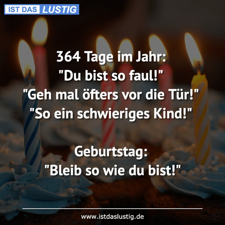 Tage Jahr: bist faul!