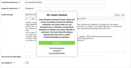 Cookie Consent Tool kostenlos für WordPress
