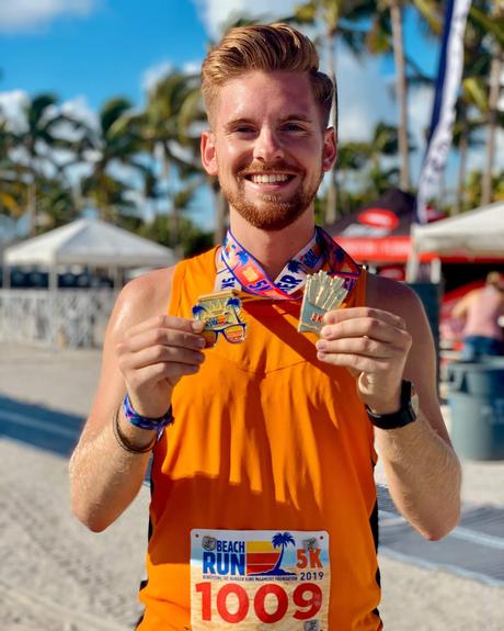 Mega-Medaille und 30 Grad - Burger King Beach Run Miami