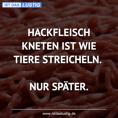 HACKFLEISCH IST WIE TIERE STREICHELN....