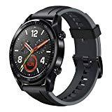 Huawei Watch GT Sport Smartwatch (46 mm Amoled Touchscreen, GPS, Fitness Tracker, Herzfrequenzmessung, 5 ATM wasserdicht) Schwarz