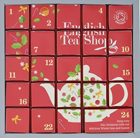 English Tea Shop - Tee Adventskalender'Pink Christmas', 24 einzelne Boxen mit würzigen BIO-Tees in hochwertigen Pyramiden-Teebeutel
