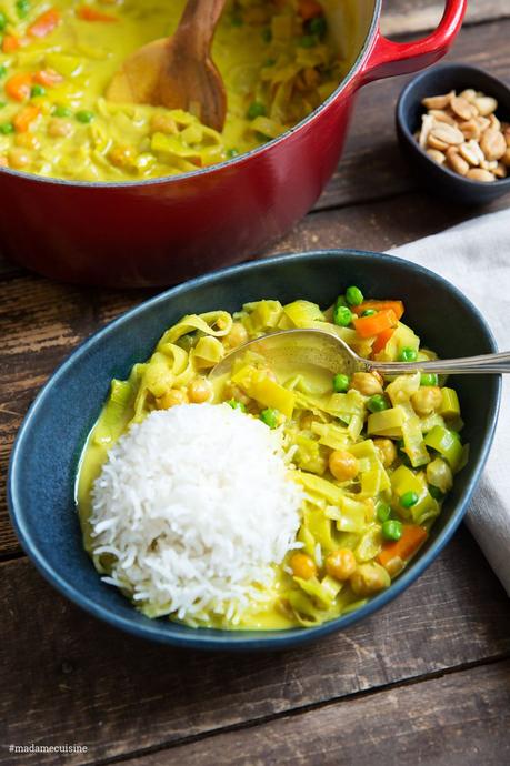 Kokos-Curry mit Lauch