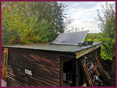 Solar-Inselanlage auf dem Schuppen, Hobbyfamilie Blog