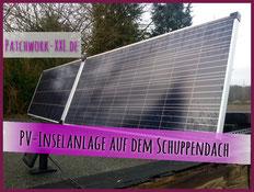Photovoltaik Onselanlage auf dem Schuppendach, Hobby & Lifestyle Blog, Hobbyfamilie