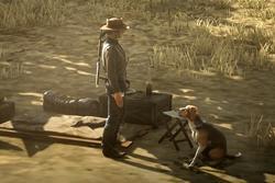 Der SAM und Red Dead Redemption 2 für PC, ein Pferd und ein Hund