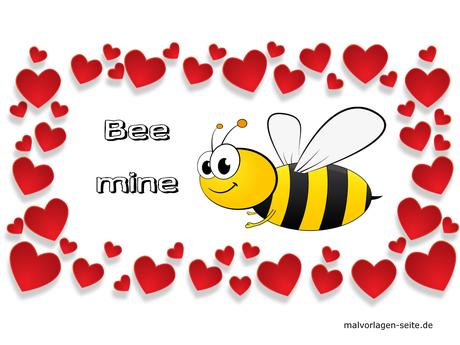 Malvorlage Liebe – Bee mine