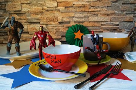 Dank Kahla Porzellan passt das Geschirr auf dem Tisch zum Thema des Franken Bloggertreffen #Pronto #Marvel #FrBT19