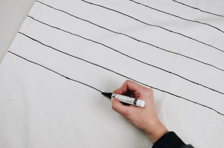 DIY Kopfkissenhülle Grid mit Pintor