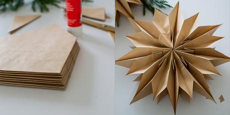 DIY:Weihnachtssterne aus Papiertüten