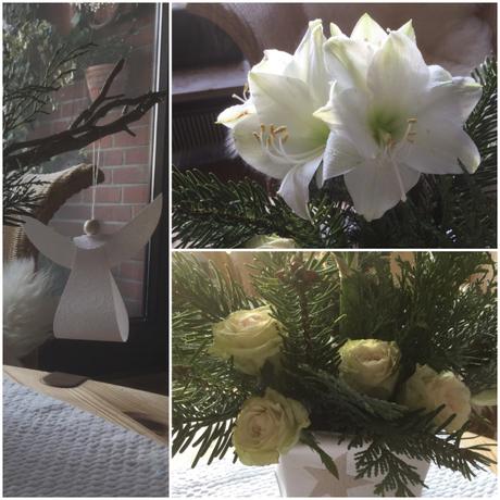 Weihnachtszeit bei Lilamalerie #6 – oder – Amaryllis, Rosen & Tannengrün