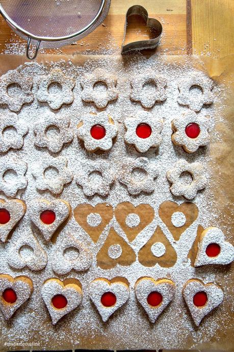 Spitzbuben-Kekse: Doppeldecker mit Marmelade