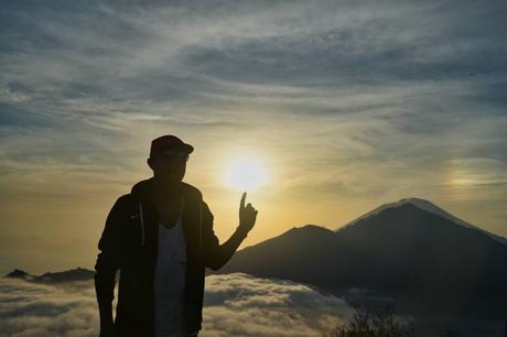 Wanderung auf den Mount Batur in Bali bei Sonnenaufgang