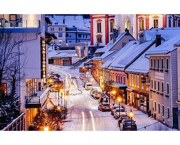 Romantisches Mariazell mit Schnee