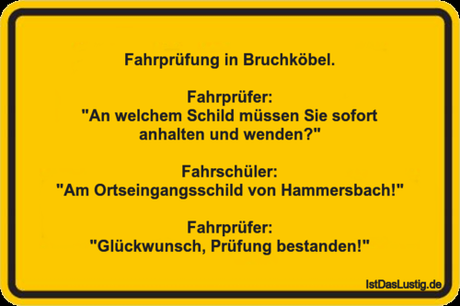 Fahrprüfung in Bruchköbel.  Fahrprüfer: 