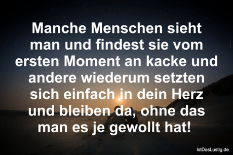Lustiger BilderSpruch - Manche Menschen sieht man und findest sie vom...