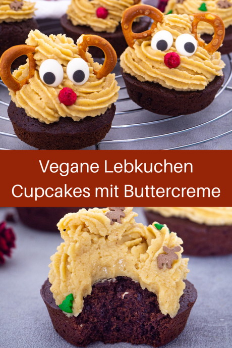 Vegane Lebkuchen Cupcakes mit Buttercreme