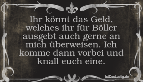 Lustiger BilderSpruch - Ihr könnt das Geld, welches ihr für Böller...
