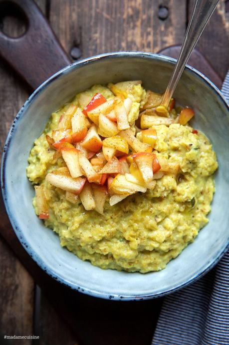 Porridge mit Apfel, Zimt und Super Spices