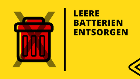 Leere Batterien entsorgen