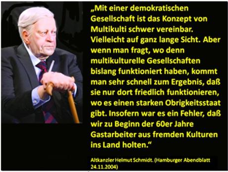 Helmut Schmidt sah es noch anders, als unsere Kanzlerin…
