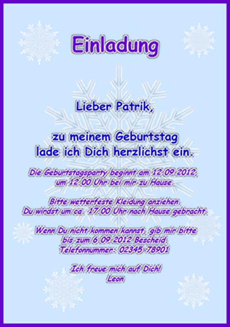 Geburtstagseinladung vorlage spruche