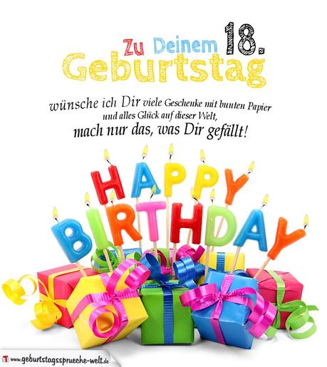 Karten zum ausdrucken 18 geburtstag