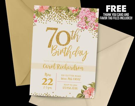 Einladungen 70 geburtstag ausdrucken kostenlos