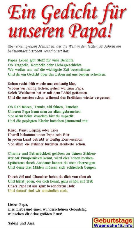 Geburtstagswunsche fur papa