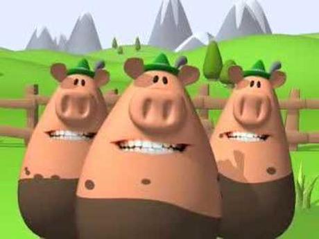 Animierte geburtstagsgrube mit musik