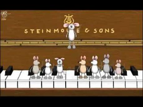 Animierte geburtstagsgrube mit musik