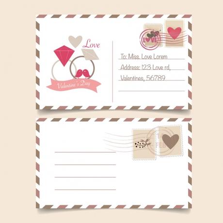 Digitale postkarte valentinstag