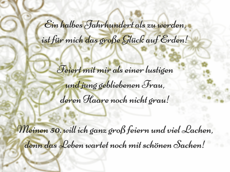 Spruche 50 geburtstag frau witzig