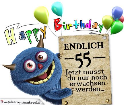 Lustige spruche geburtstag 55