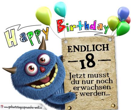 Gute wunsche 18 geburtstag