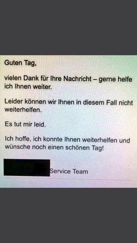 Ich wunsche ihnen weiterhin einen schonen tag